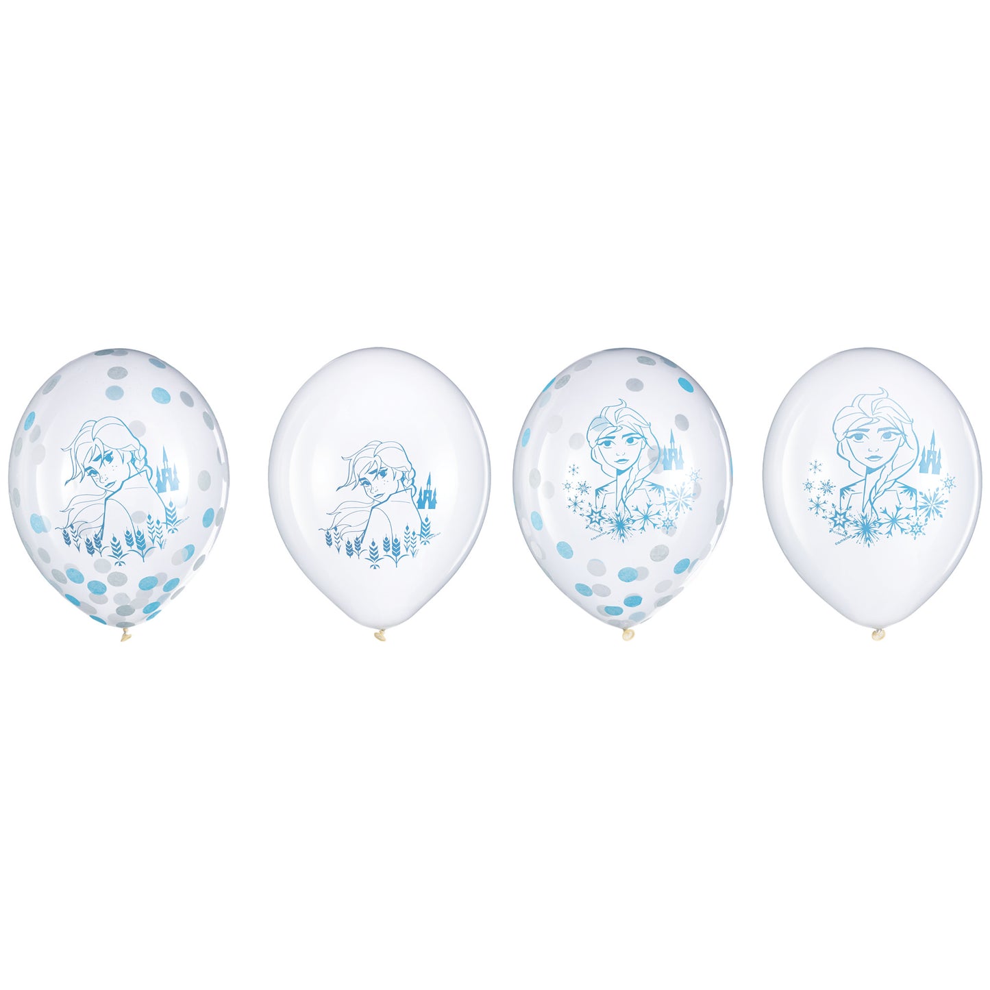 Disney Frozen 2 12" Confetti Latex Balloons, 6-pc