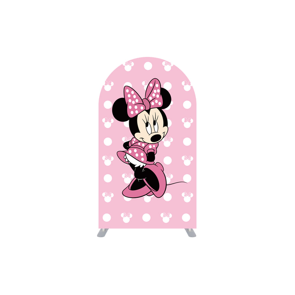 *Rental* Minnie Mouse Pink Large Arch, 4x7-Ft