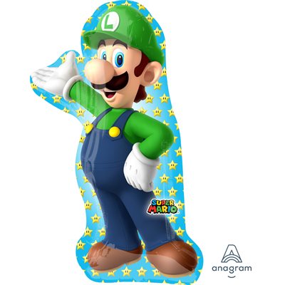 Ballon aluminium Mario Bros. Luigi, 38"