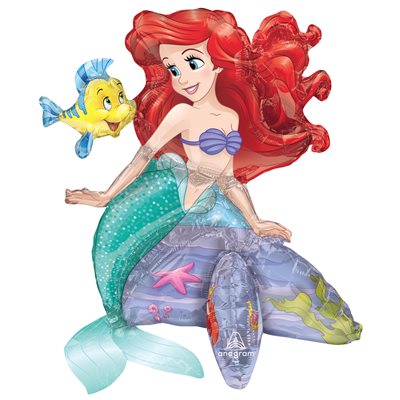 Ariel The Little Mermaid Foil Balloon, 20"