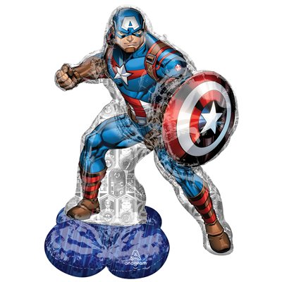 Ballon aluminium Marvel Avengers Captain America Airloonz, 48" 
