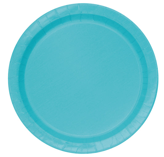 Terrific Teal Round 9" Dinner Plates  16-pc