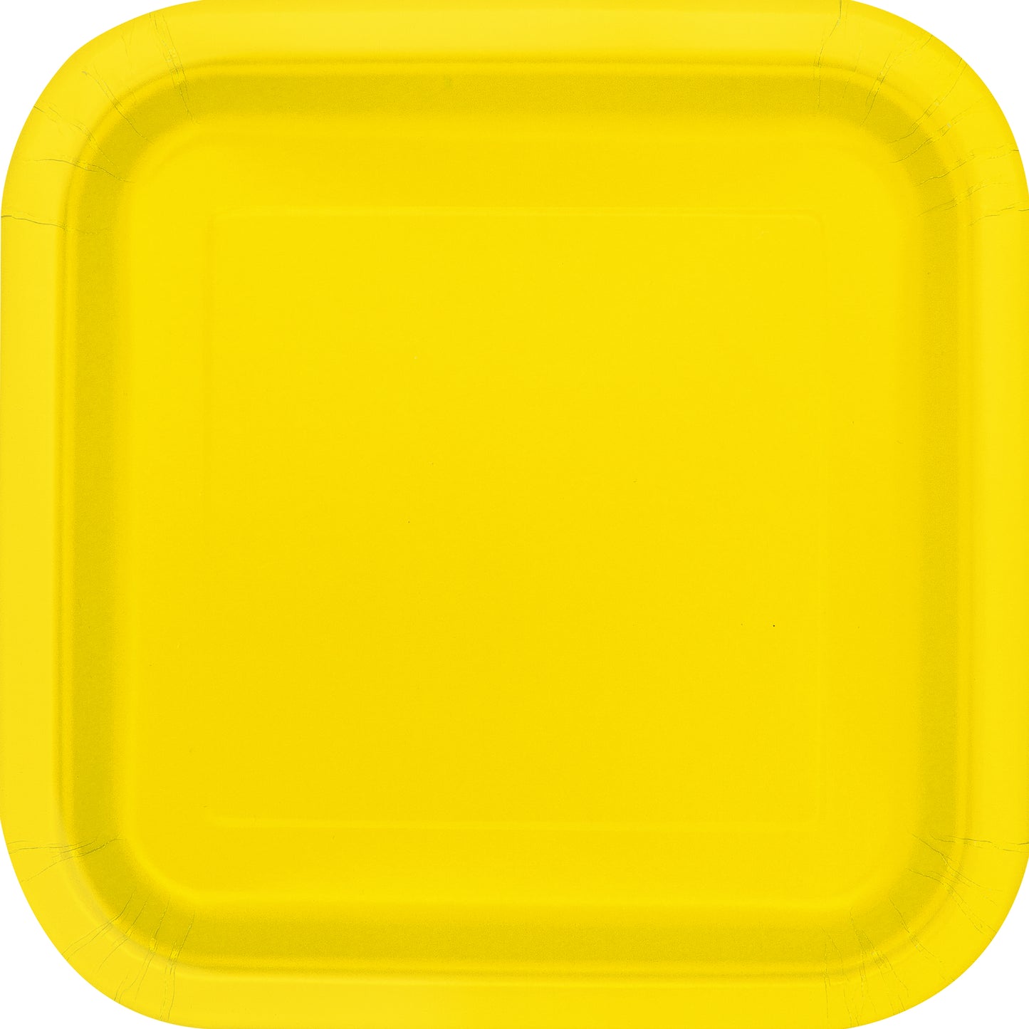 Neon Yellow Square 9" Dinner Plates, 14-pc