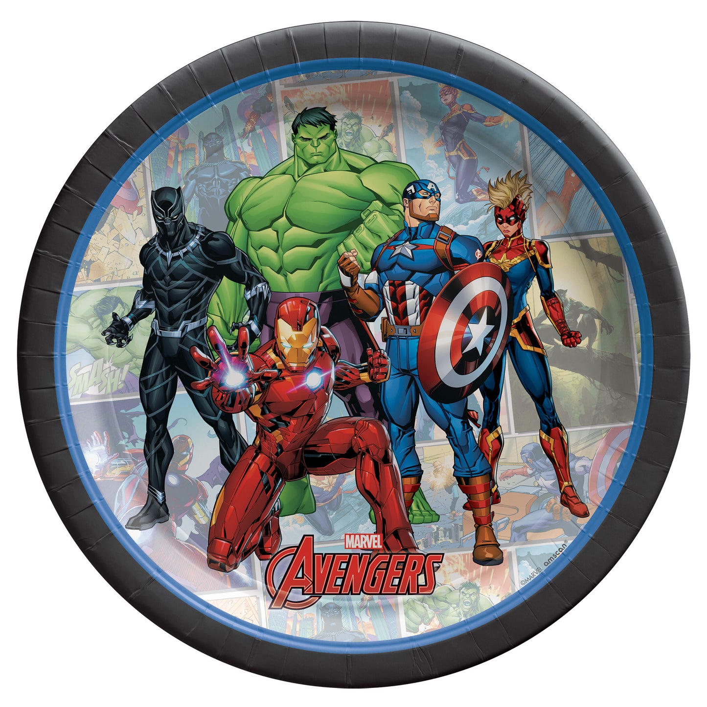 Marvel Powers Unite Round 7" Dessert Plates, 8-pc