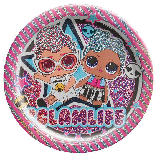 LOL Surprise! Together 4 Eva Round 7" Prismatic Dessert Plates, 8-pc