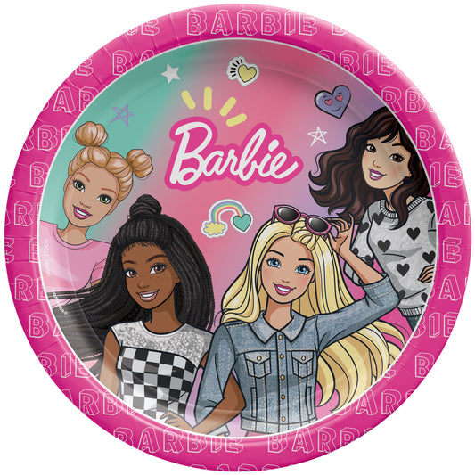 Barbie Dream Together Round 7" Desert Plates, 8-pc