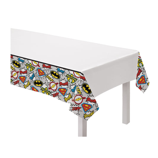 Justice League Rectangular Plastic Table Cover, 54" x 96"