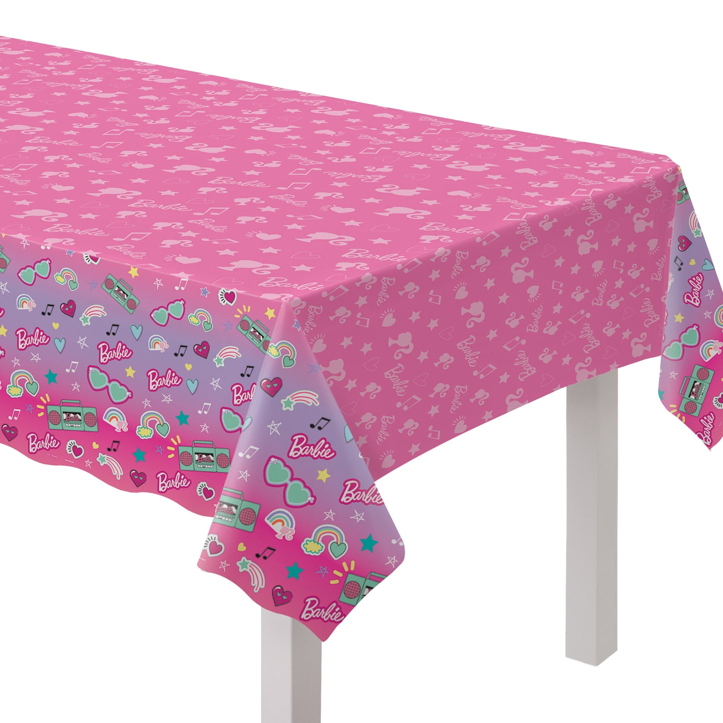 Barbie Dream Together Rectangular Plastic Table Cover, 54" x 96"