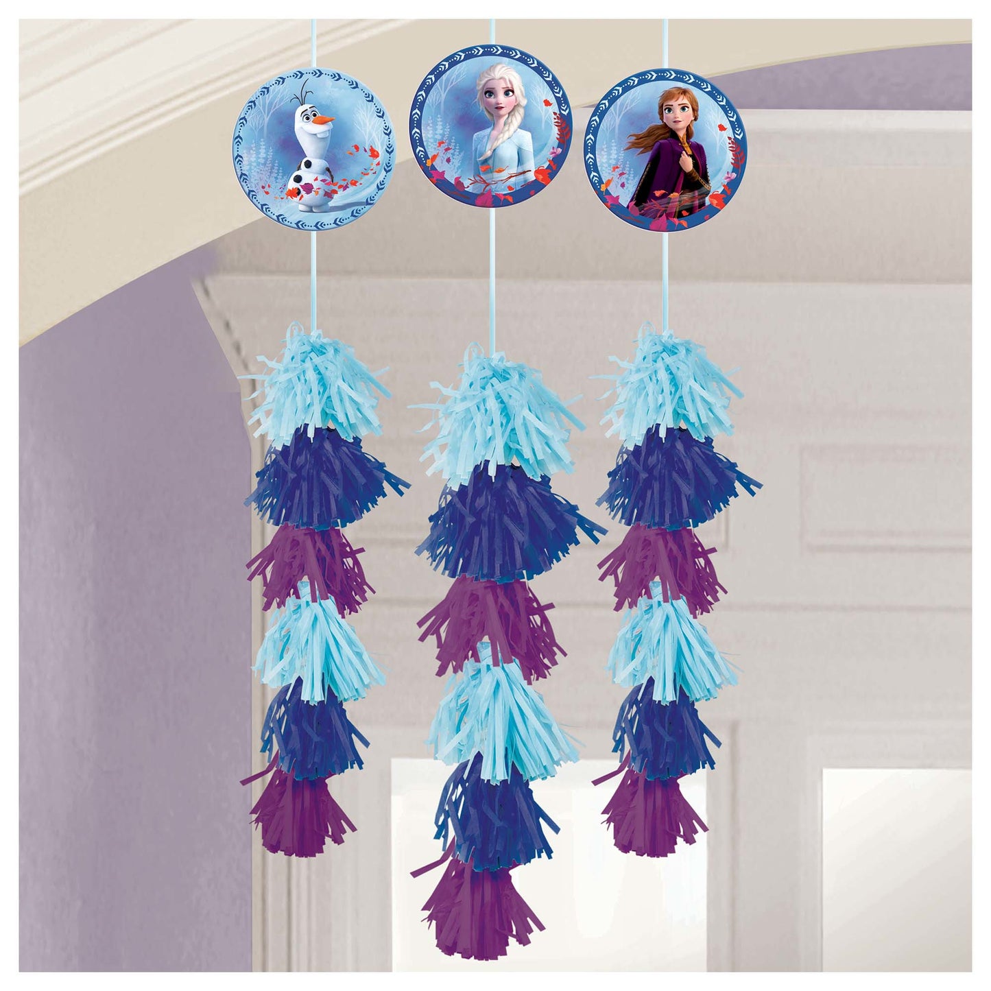 Disney Frozen 2 Tassel Dangle decoration kit, 3-pc