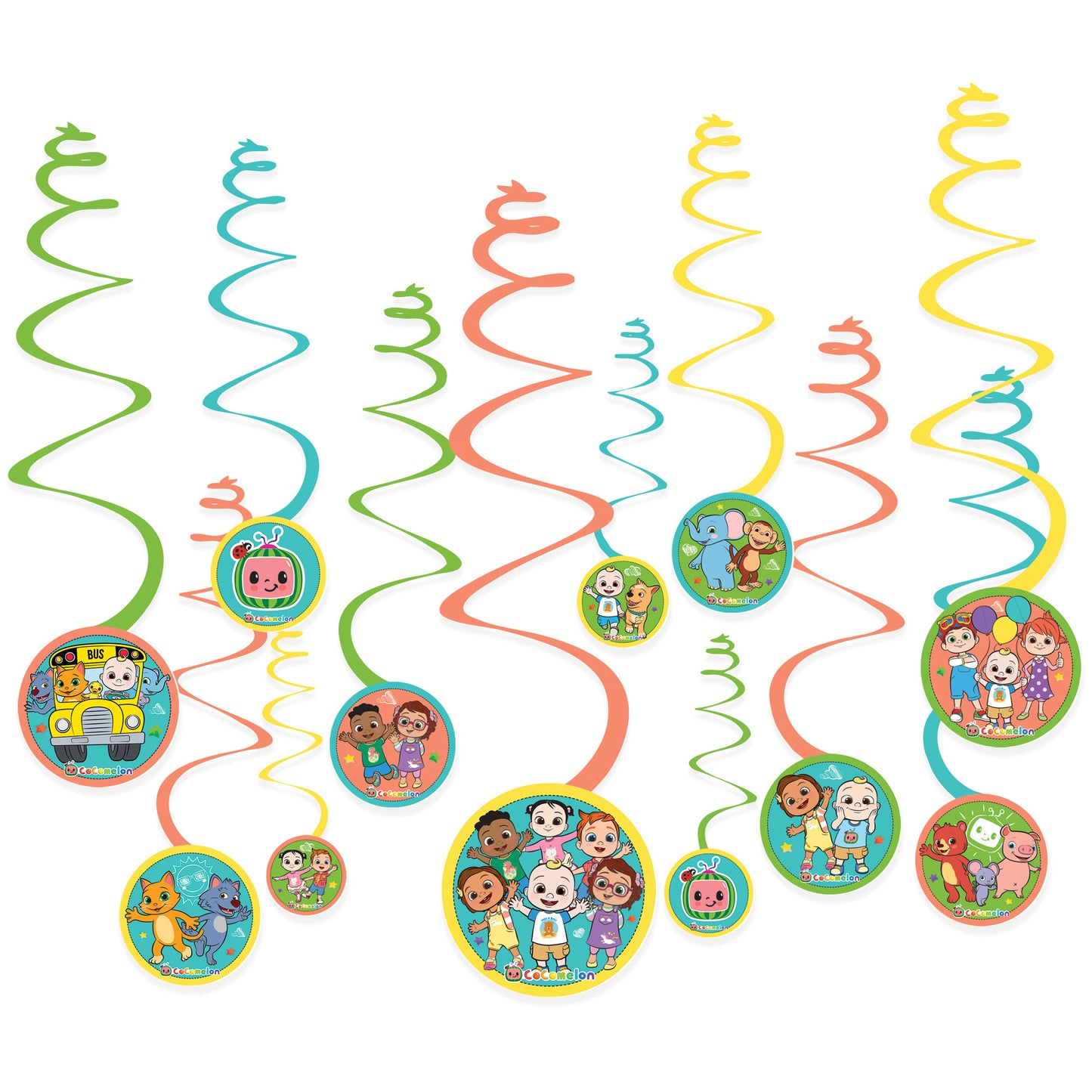 CoComelon Swirl Decorations, 12-pc