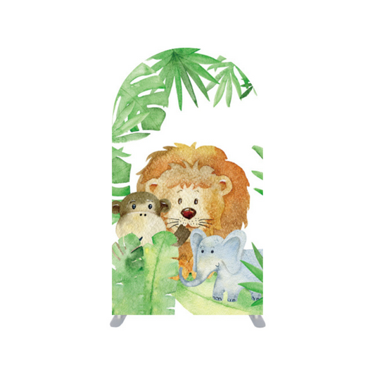 *Rental* Lion and Elephant Large Arch, 4x7-Ft