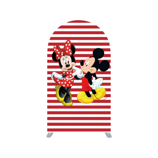 *Rental* Mickey and Minnie Red Large Arch, 4x7-Ft