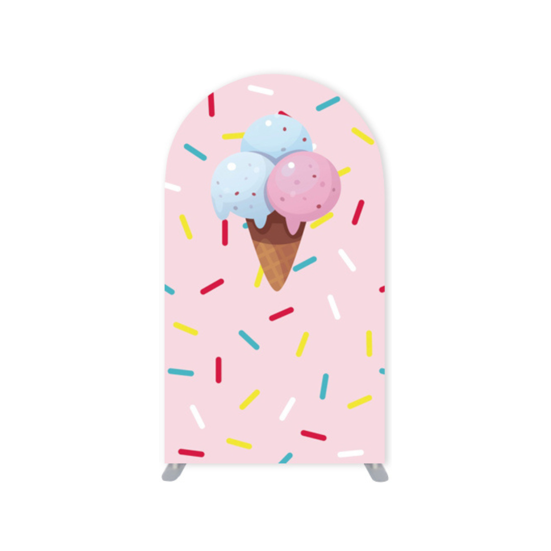 *Rental* Ice Cream Large Arch, 4x7-Ft