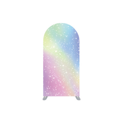 *Rental* Pastel Colors with Stars Small Arch, 3x6-Ft