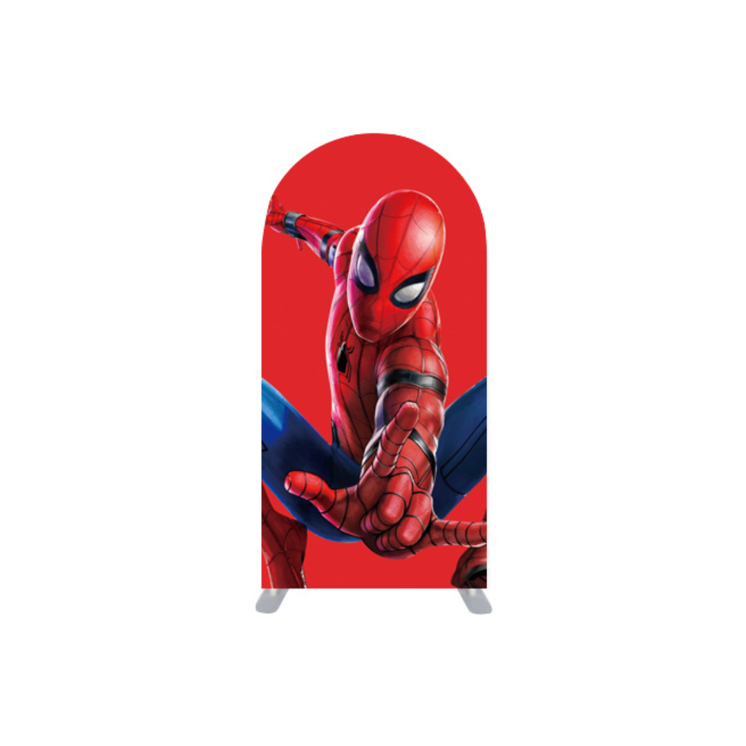 *Location* Spiderman fond rouge petite arche, 3x6-Ft