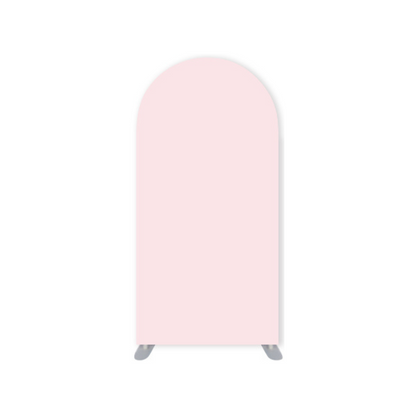 *Rental* Pastel Pink and Gold Baby Shower Girl 2 Small Arch, 3x6-Ft