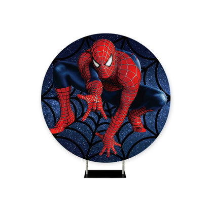 Spiderman Web Background Round