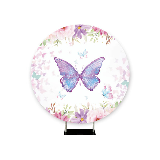 *Location* Papillon Bleu et Violet Rond, 6 ½ Circonférence
