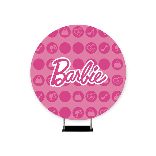 *Rental* Barbie Logo Round, 6 ½ Circumference