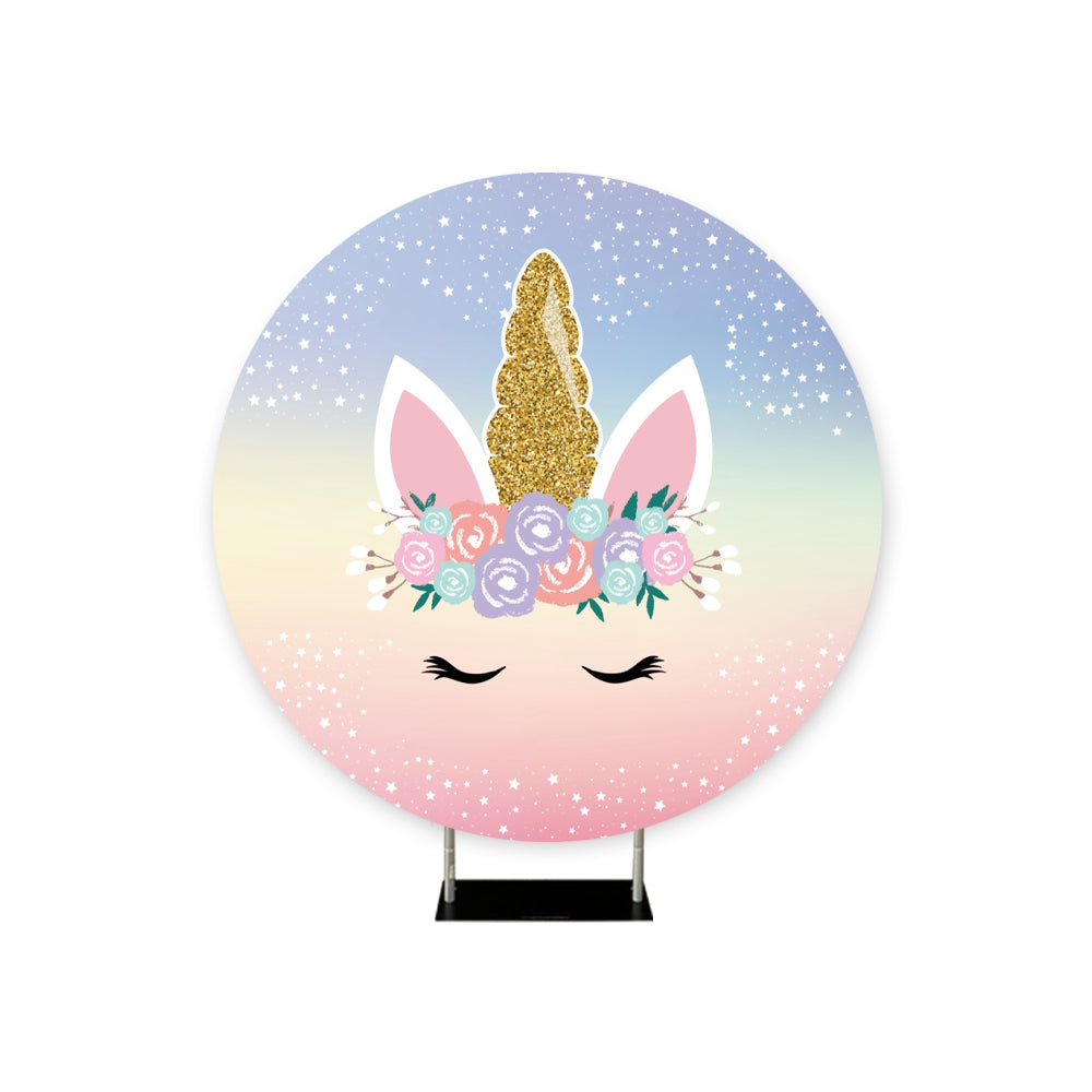 *Rental* Unicorn with Gold Horns Round, 6 ½ Circumference