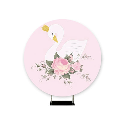 *Rental* Swan with Roses Round, 6 ½ Circumference