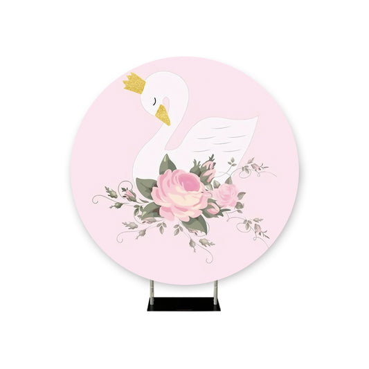 *Location* Cygne avec Roses Rond, 6 ½ Circonférence