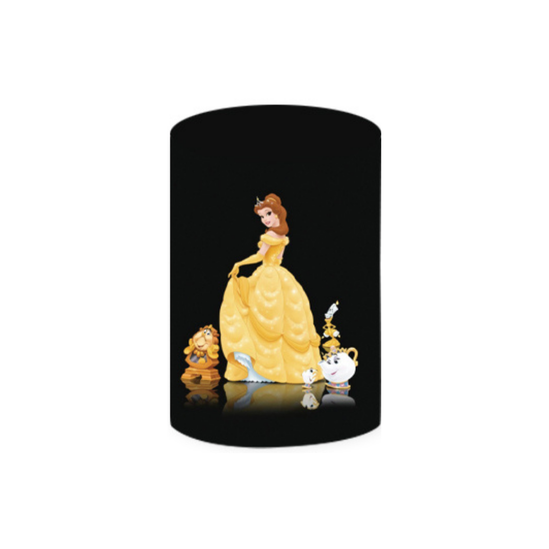 *Rental* Princess Belle Black Background Cylinder Large, 40x90 cm