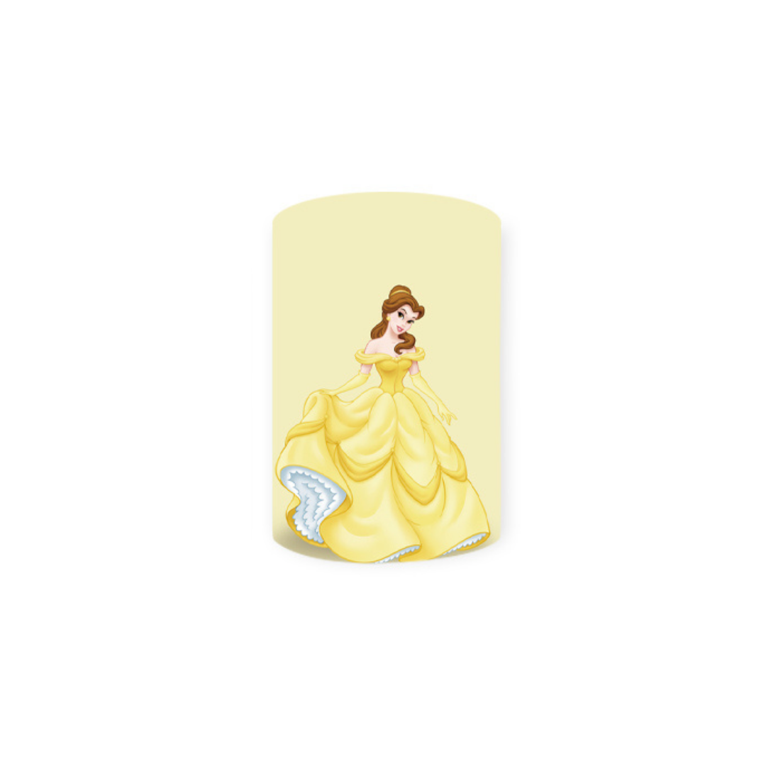 *Location* Princesse Belle Cylindre Fond Jaune Grand, 40x90 cm