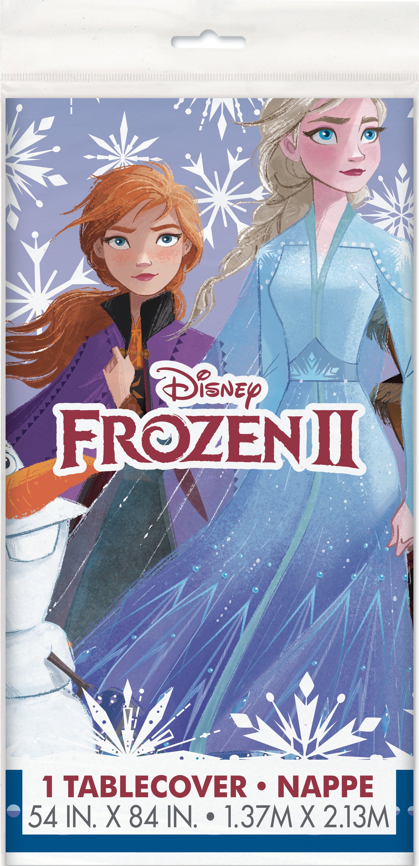 Disney Frozen 2 Rectangular Plastic Table Cover, 54" x 84"