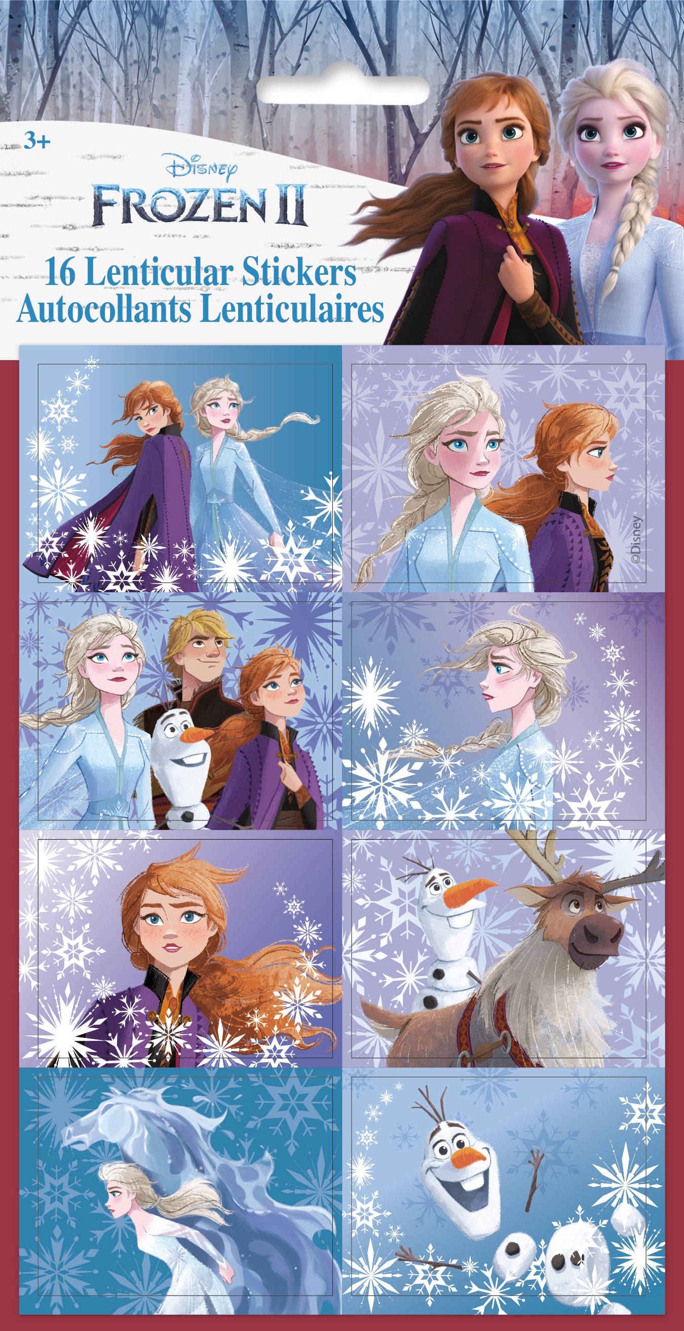 Disney Frozen 2 Lenticular 3D Stickers, 16-pc