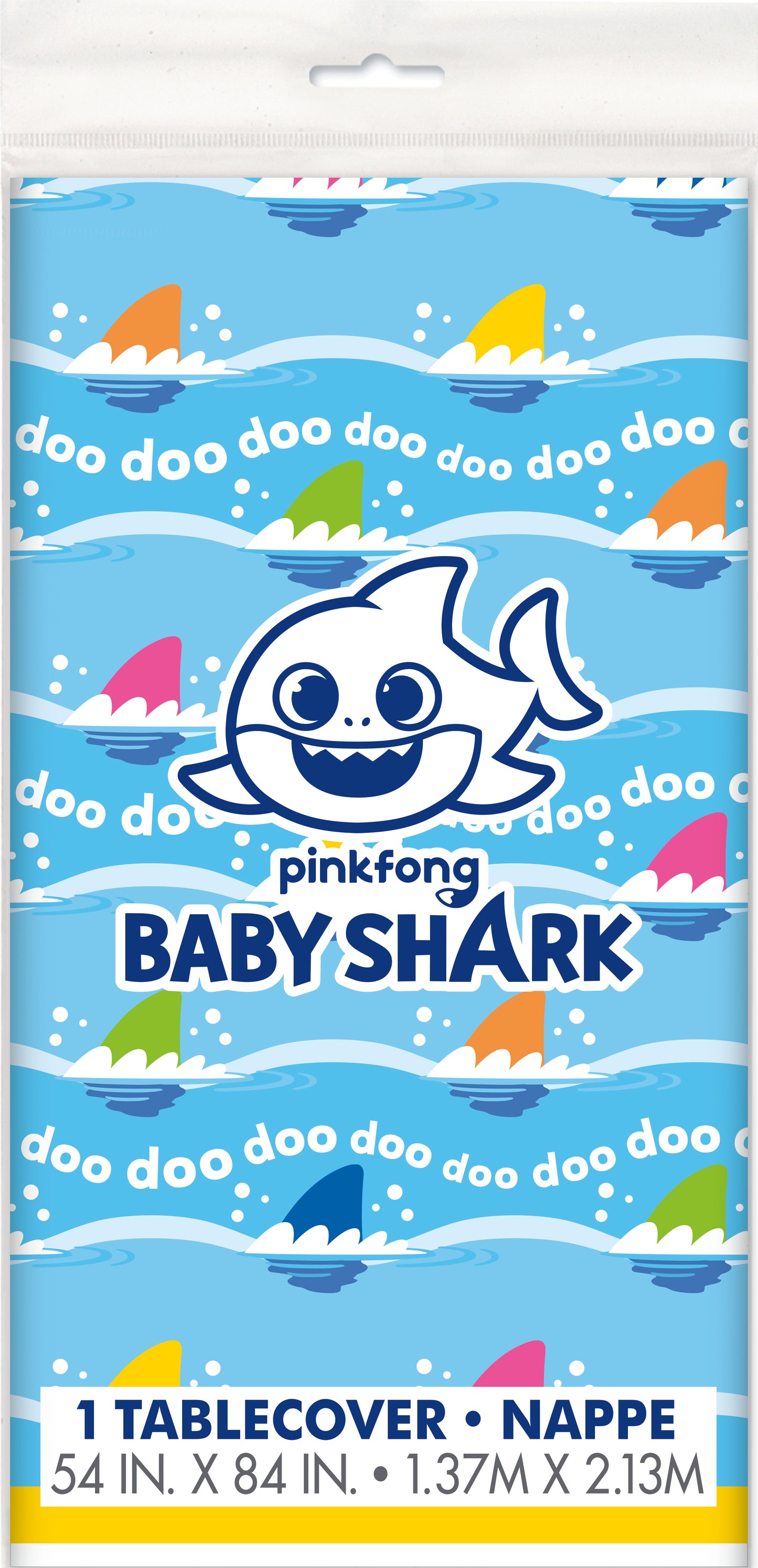 Baby Shark Rectangular Plastic Table Cover, 54" x 84"