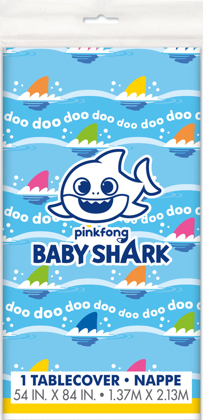 Baby Shark Rectangular Plastic Table Cover, 54" x 84"