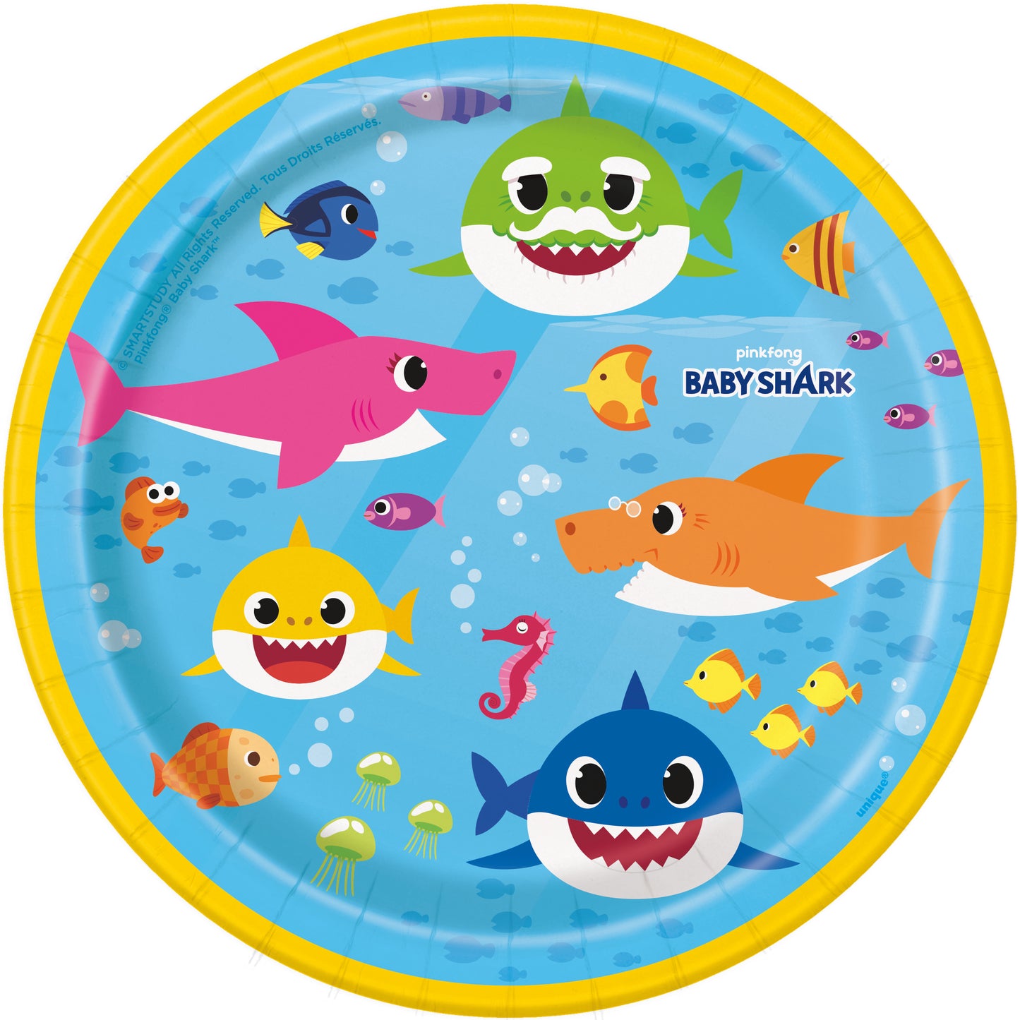 Baby Shark Round 7" Dessert Plates,  8-pc