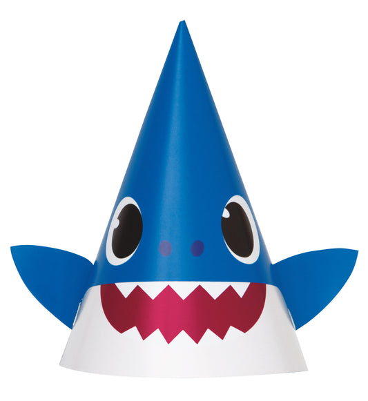 Chapeaux de fête bébé requin, 8 pces