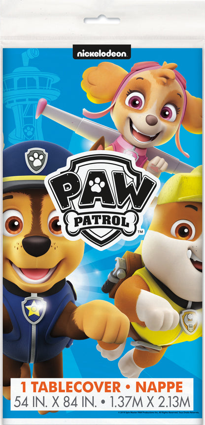 Paw Patrol Rectangular Plastic Table Cover, 54" x 84"