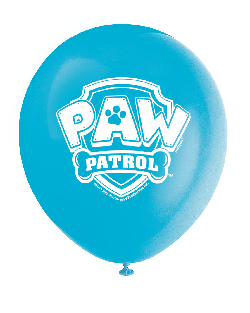 Paw Patrol 12" Latex Balloons, 8-pc