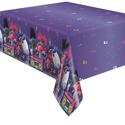 Nappe de table rectangulaire en plastique Trolls, 54" x 84" 