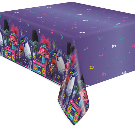 Trolls Rectangular Plastic Table Cover, 54" x 84"