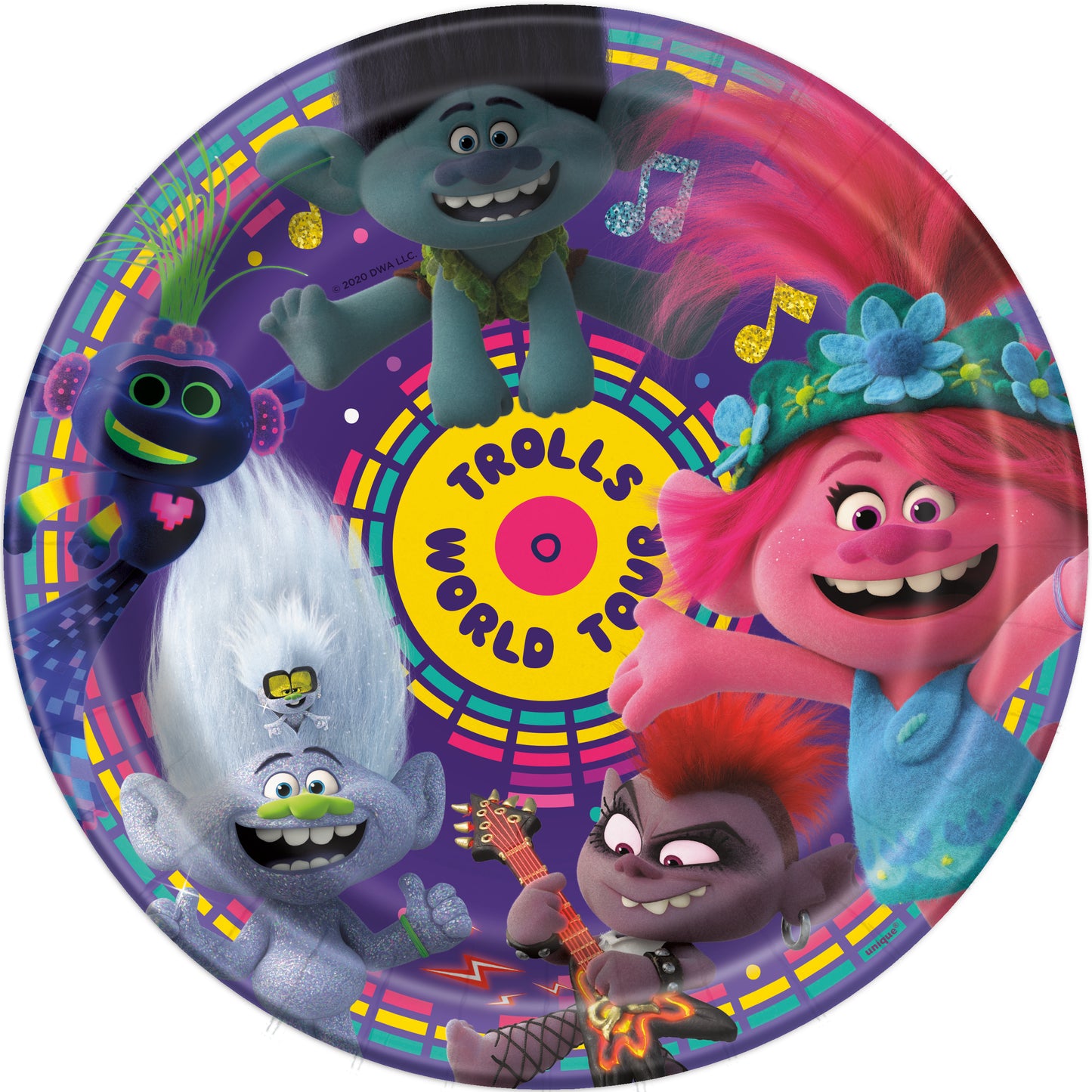 Trolls Round 9" Dinner Plates, 8-pc