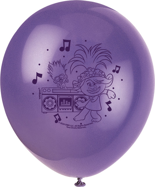Trolls 12" Latex Balloons, 8-pc