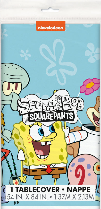 Housse de table rectangulaire en plastique SpongeBob SquarePants, 54" x 84" 