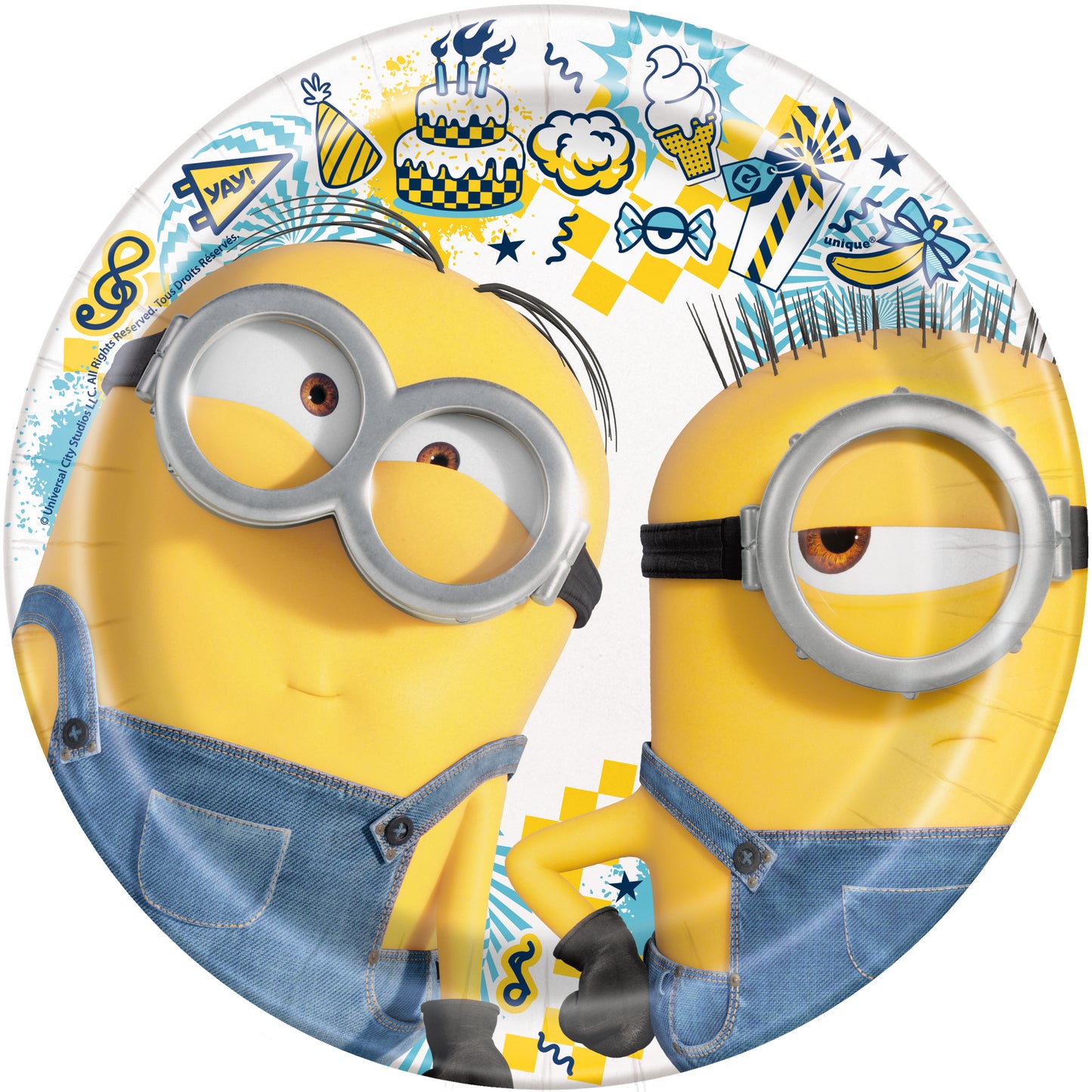 Minions 2 Round 7" Dessert Plates, 8-pc