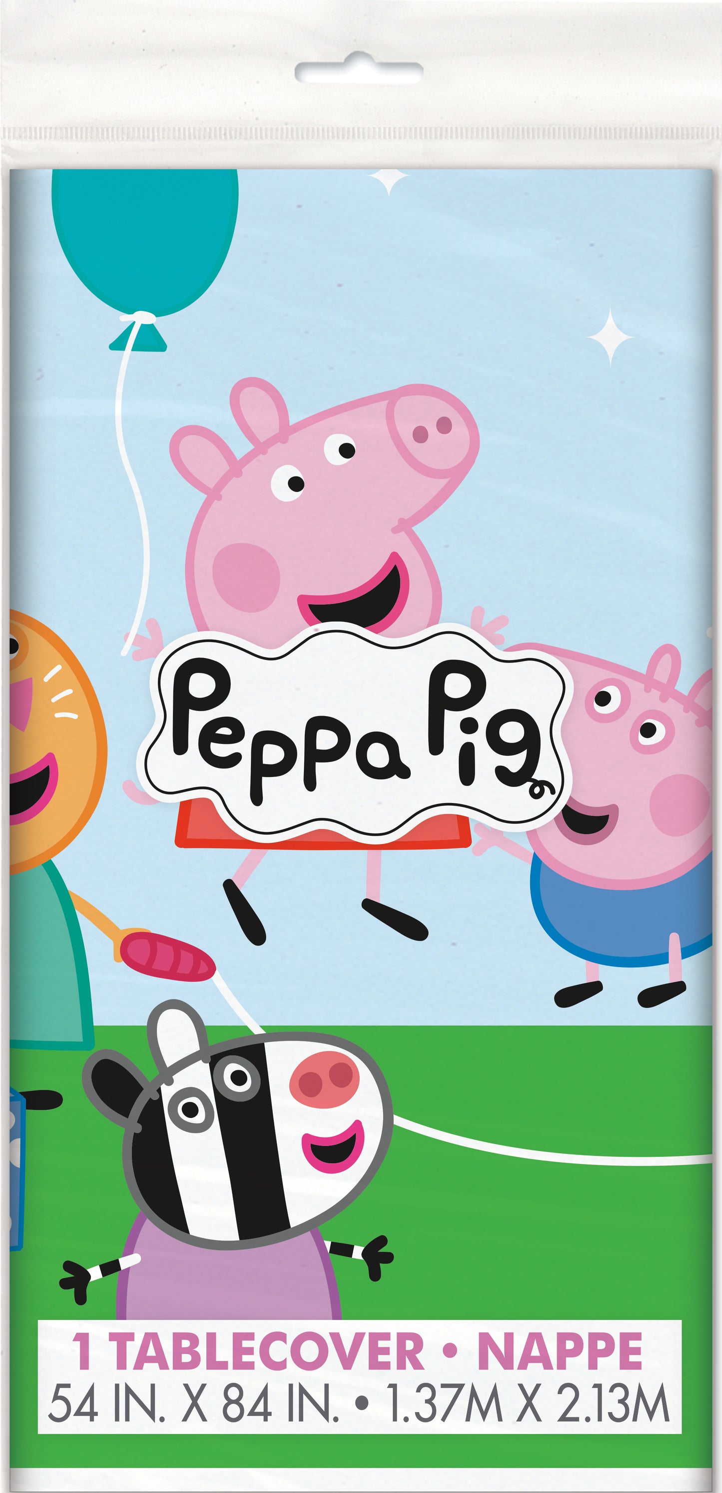 Peppa Pig Rectangular Plastic Table Cover, 54" x 84"