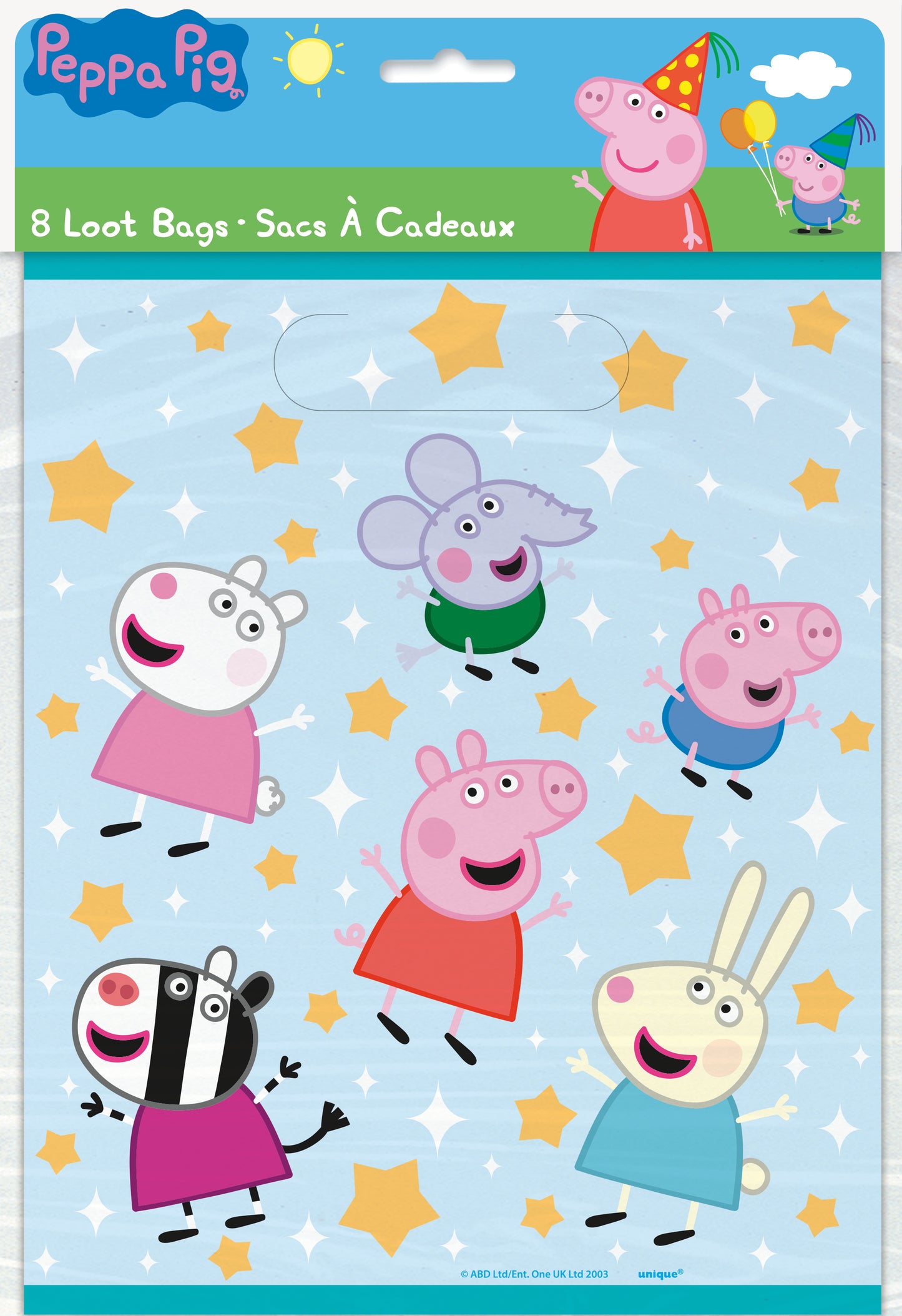 Peppa Pig Loot Bags, 8-pc