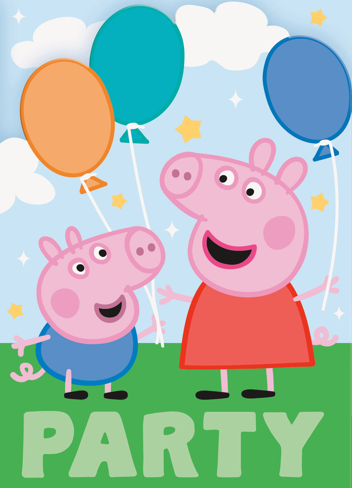 Peppa Pig Invitations, 8-pc