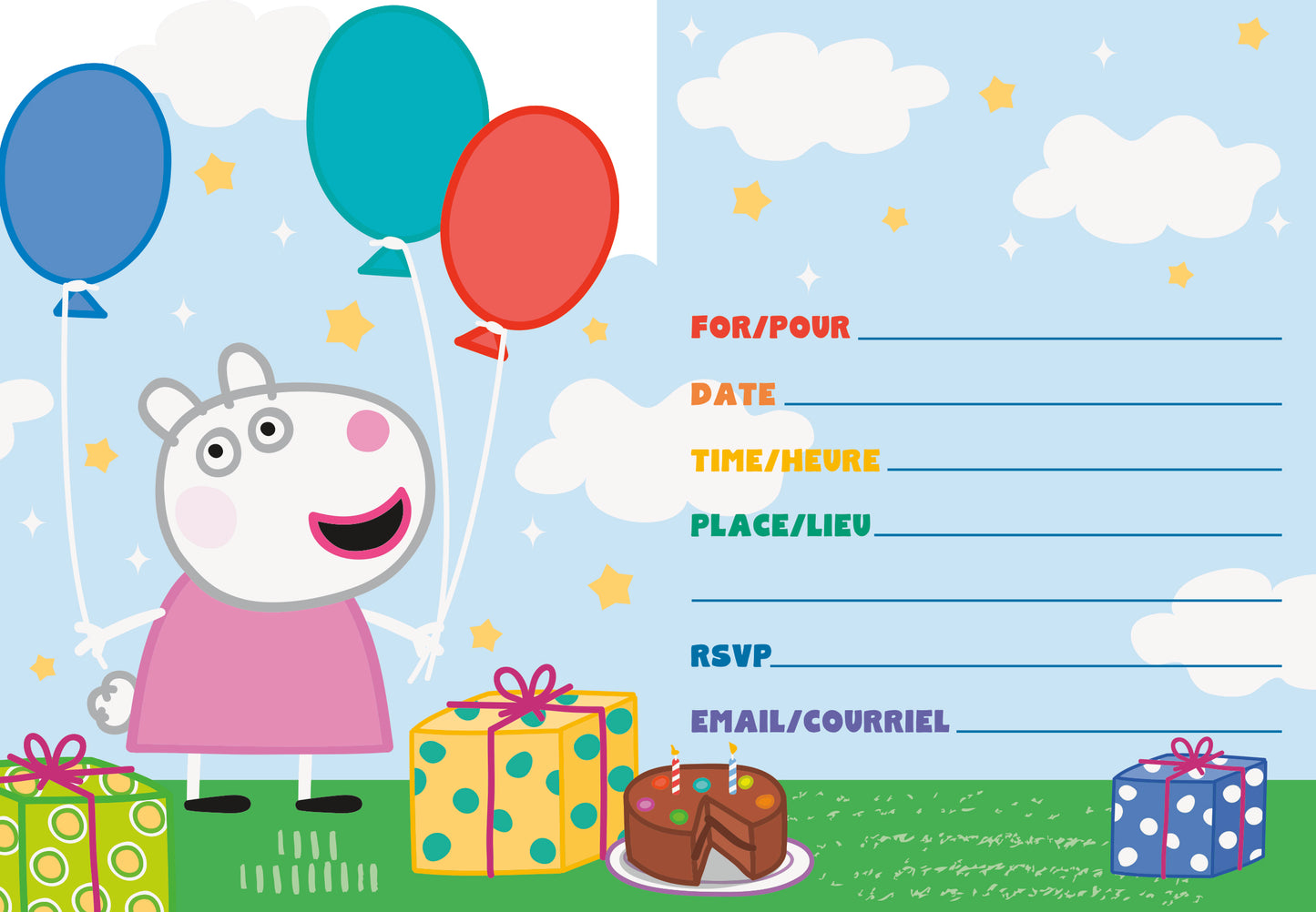 Peppa Pig Invitations, 8-pc