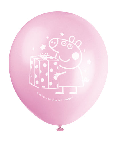 Peppa Pig 12" Latex Balloons, 8-pc