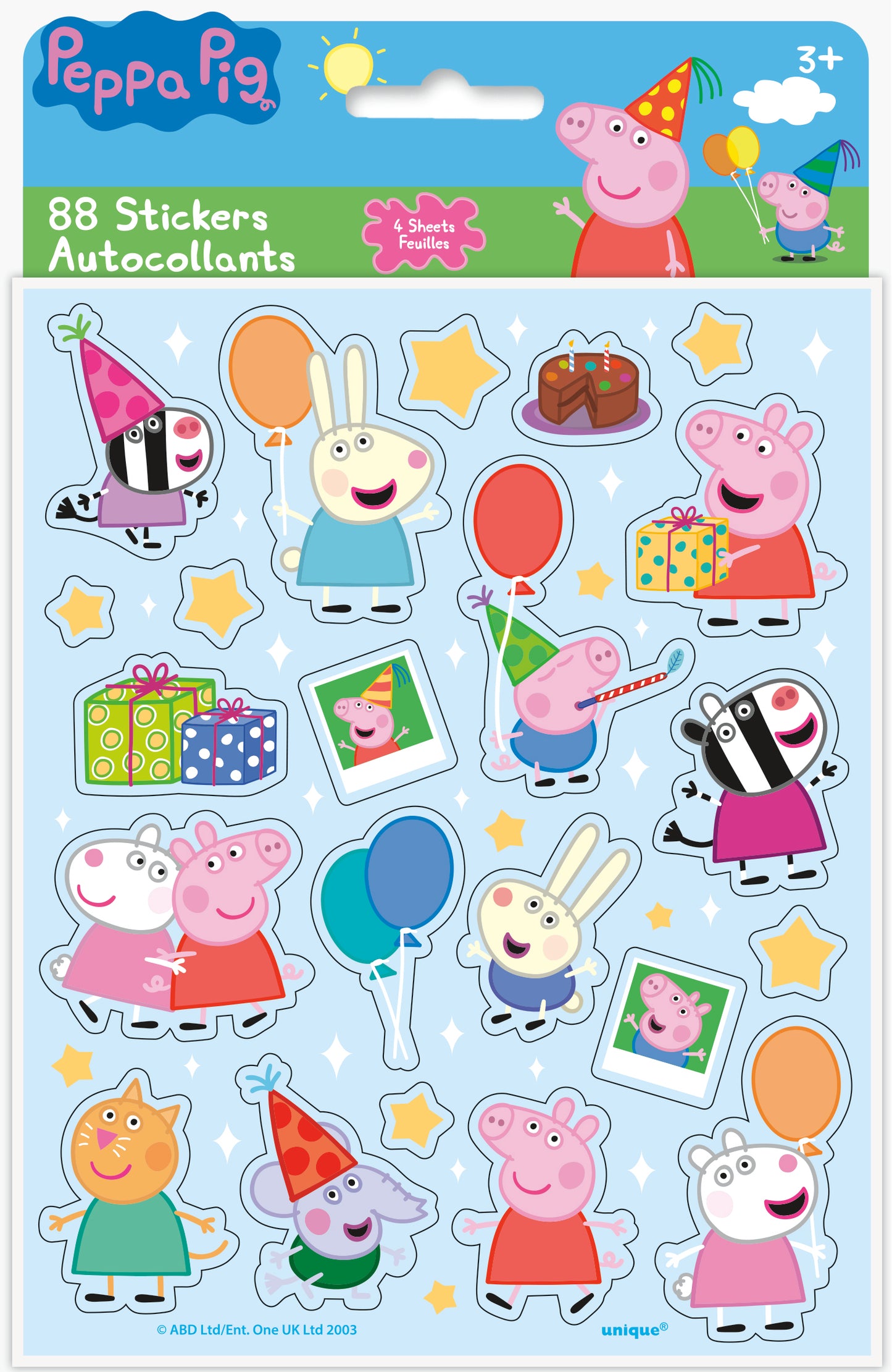 Peppa Pig Sticker Sheets, 4-pc