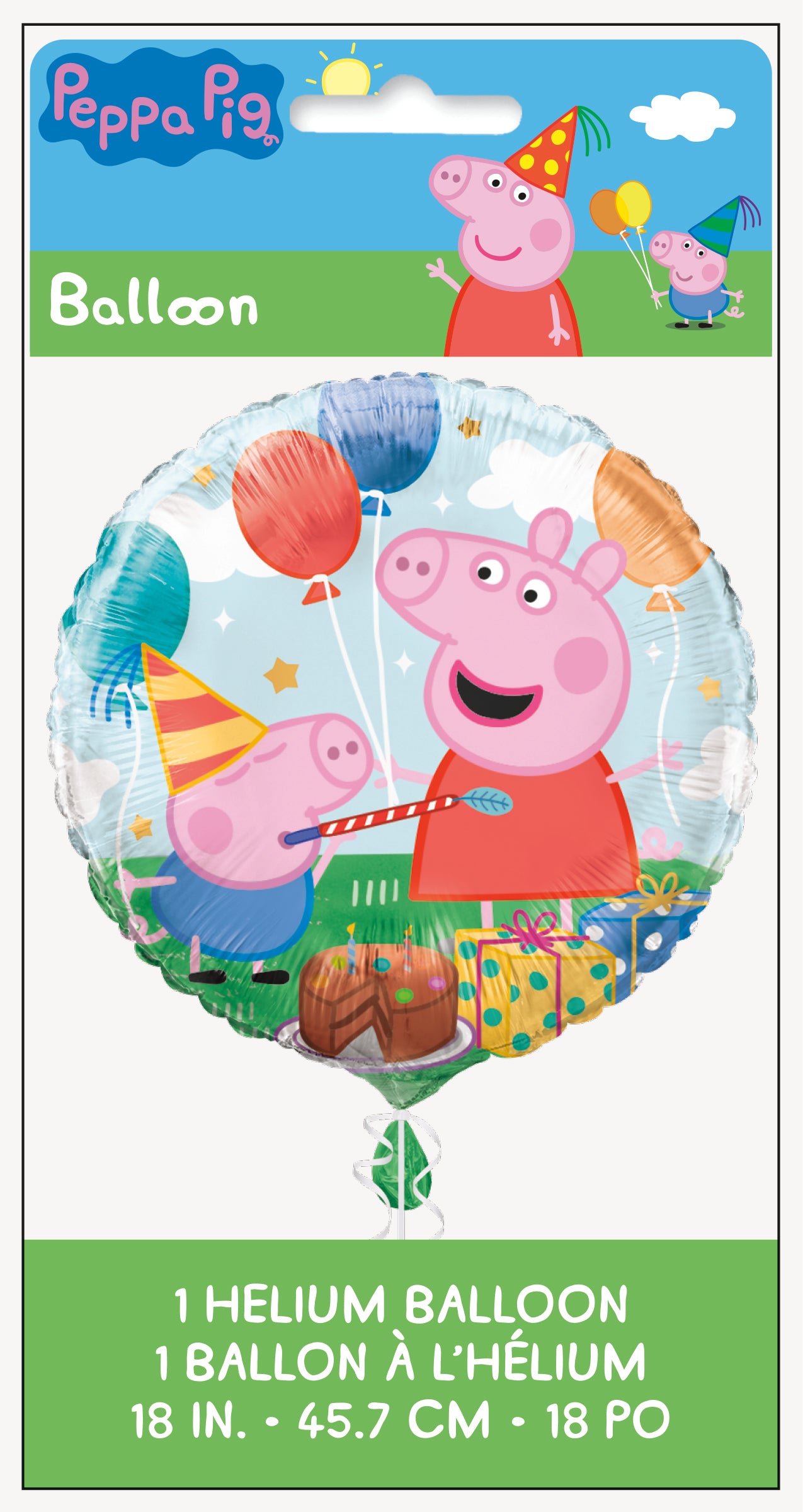 Peppa Pig Round Foil Balloon, 18"