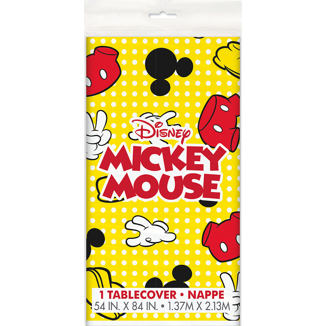 Disney Mickey Mouse Rectangular Plastic Table Cover, 54 x 84